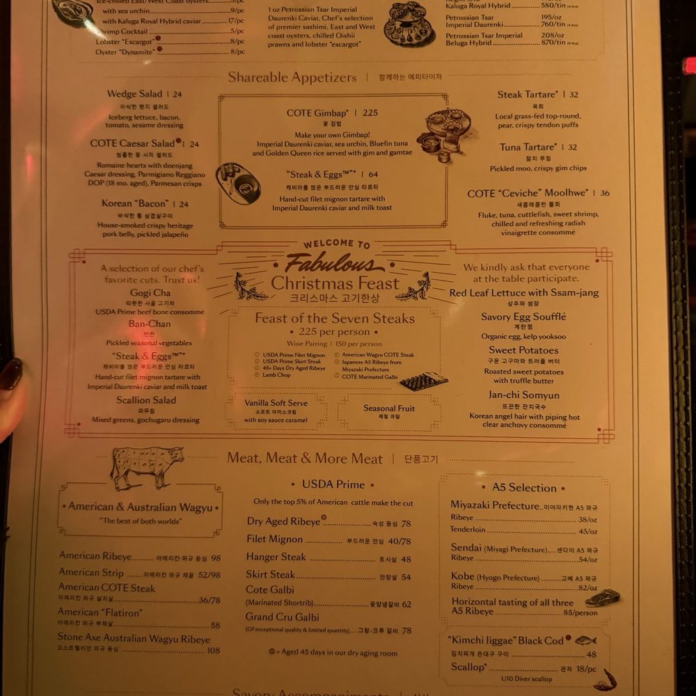 COTE - Menu - Steakhouses Near Me - Las Vegas, Nevada COTE - Menu - Steakhouses Near Me - Las Vegas, Nevada