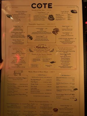 Menu photo 4 Cote Las Vegas, NV Menu photo 4 Cote Las Vegas, NV