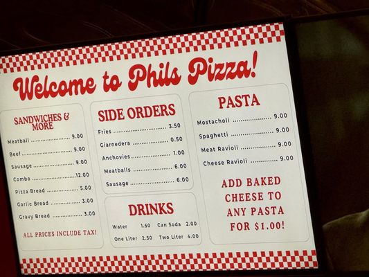 Menu photo 2 Phil's Pizza Chicago, IL