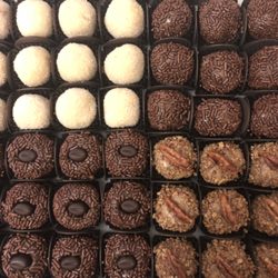 Brigadeiro City - White Brigadeiro, Belgian milk chocolate Brigadeiro Espresso Brigadeiro and Pecan Pie.