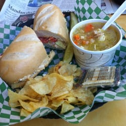 Landers' Shell And Northside Market - Yummus Hoagie and chicken dumpling soup