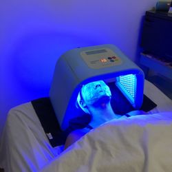 Acne Facial! Blue LED light therapy is great for killing the acne bacteria.