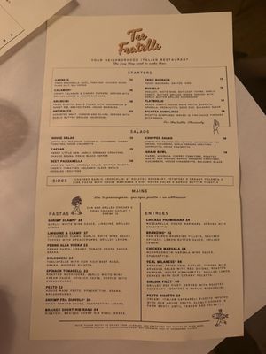Menu photo 2 Tre Fratelli Alpharetta, GA Menu photo 2 Tre Fratelli Alpharetta, GA