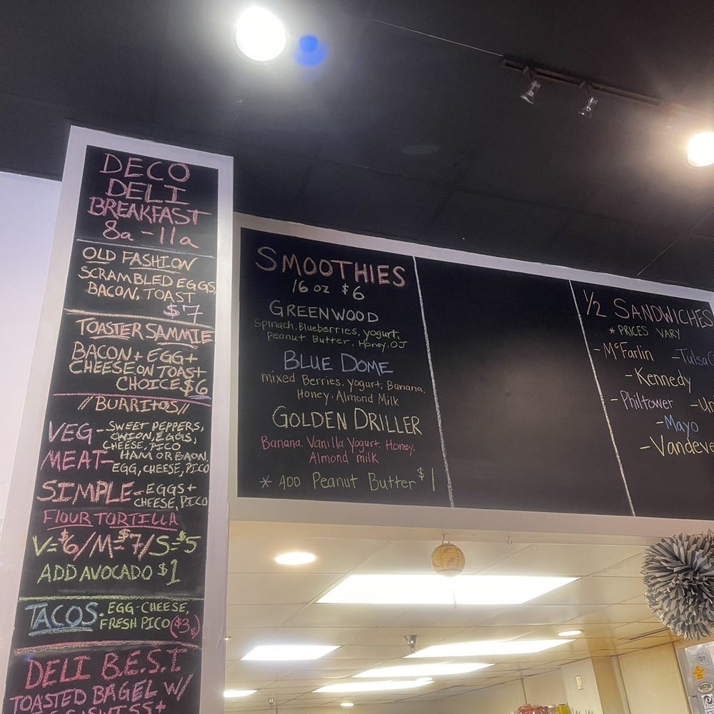 Smoothie menu Smoothie menu