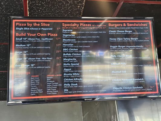Menu photo 1 Noho Pizza North Hollywood, CA Menu photo 1 Noho Pizza North Hollywood, CA
