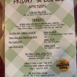 Friday Menu