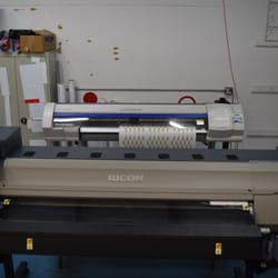 Alphagraphics - Dual Wide Format Printers allow great flexibility. We can print up 64" even using white with our Ricoh 4160.