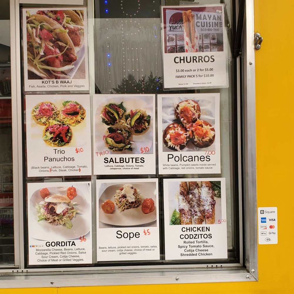 Sabor Yucateco PDX - a window of a restaurant - Mexican Near Me - Estacada, Oregon