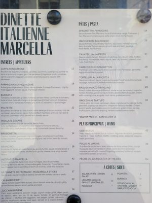 Menu photo 5 Marcella Montreal, QC Menu photo 5 Marcella Montreal, QC