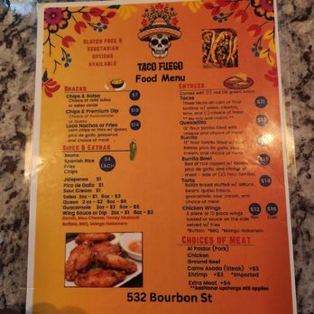 Taco Fuego - Food Menu - Tacos Near Me - New Orleans, Louisiana Taco Fuego - Food Menu - Tacos Near Me - New Orleans, Louisiana