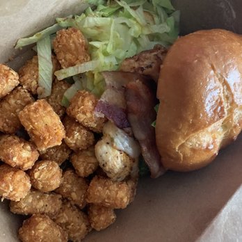 Williams Avenue Pub - Spicy Chicken Burger with Tots - Sports Bars Near Me - Renton, Washington Williams Avenue Pub - Spicy Chicken Burger with Tots - Sports Bars Near Me - Renton, Washington