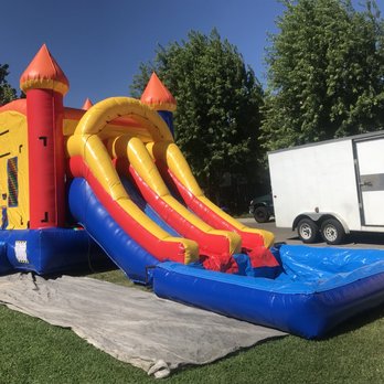 Krispy Krunchy Chicken - an inflatable bouncer - Chicken Shop Near Me - Modesto, California