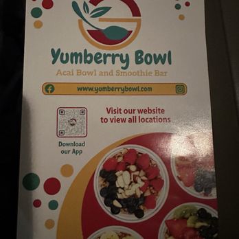 Yumberry Bowl - Menu - Acai Bowls Near Me - Rancho Cucamonga, California