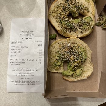 Einstein Bros. Bagels - Supposedly Avocado Toast Bagel - Bagels Near Me - Murphy, Texas