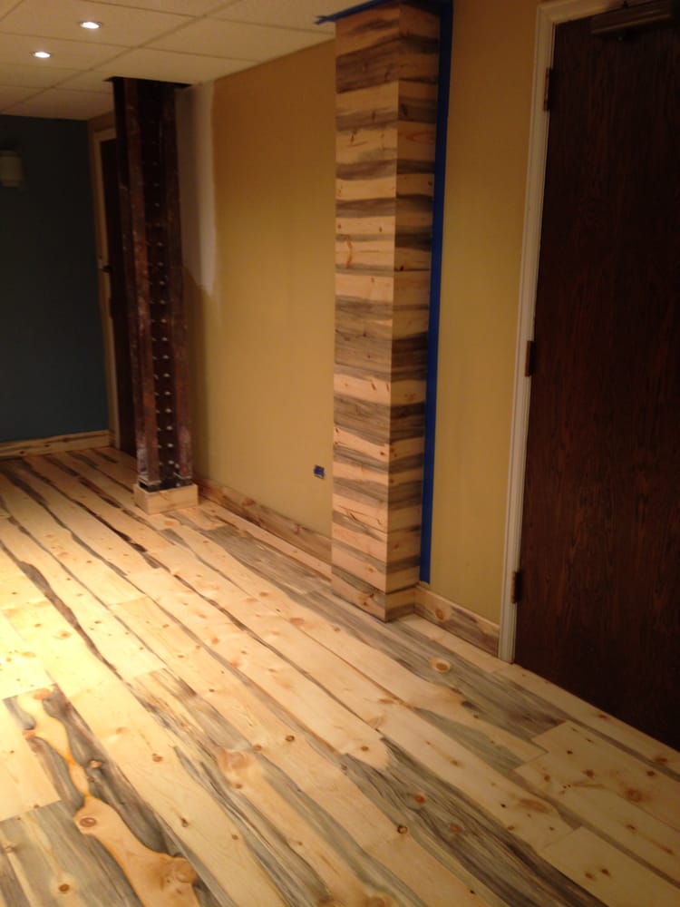 Completion Of 8 Inch Beetle Kill Pine Floor Including Mail Drop