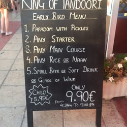 King of Tandoori - Early bird prices