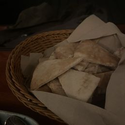 Pita bread with starters Pita bread with starters
