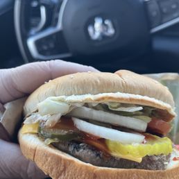 An excellent Whopper with fresh toppings An excellent Whopper with fresh toppings