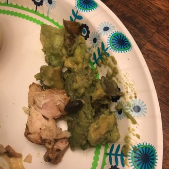 Chipotle Mexican Grill - Gross guacamole with the pit and a really bad piece of chicken. - Mexican Near Me - Shakopee, Minnesota