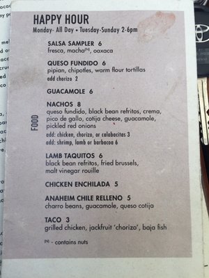 Menu photo 5 Centro Mexican Kitchen Boulder, CO
