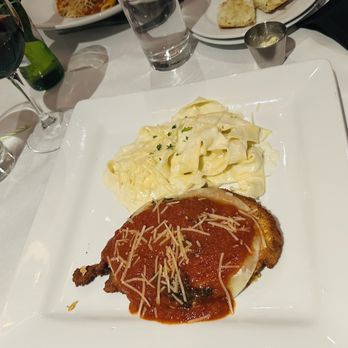 Claudiana Italian Restaurant - Chicken parmesan - sub fettuccine Alfredo instead of spaghetti - Italian Near Me - Columbus, Ohio