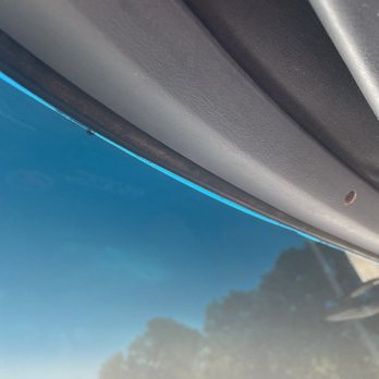 A-Custom Tint - Botched windshield eyebrow - Car Window Tinting Near Me - River Oaks, Texas