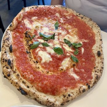 Pizzeria Napoli in Bocca - Margaritas pizza for one but enough for two of us. This was €5 ! - Pizza Near Me - Naples, NA