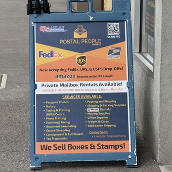 Postal People - Available services at Postal People - Shipping Centers Near Me - San Francisco, California