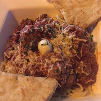 Banff Ave Brewing Co - Spaghetti and Meatballs (looks good but don't let it fool you) - Breweries Near Me - Banff, Alberta