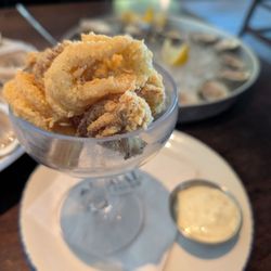 Legal Sea Foods - Long Wharf - Fried Calamari, $9 prior to tax (Happy Hour price, 3-6 pm Daily)