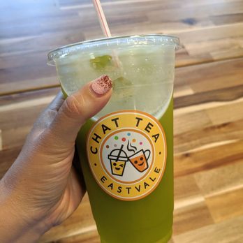 Chat Tea Eastvale - Green apple peach green tea - Bubble Tea Near Me - Eastvale, California