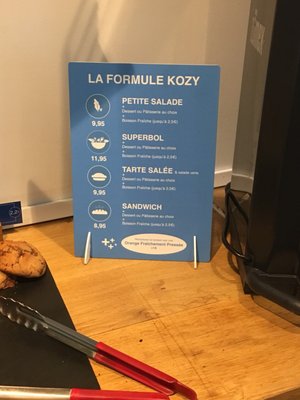 Menu photo 4 Kozy Bosquet Paris, 75 Menu photo 4 Kozy Bosquet Paris, 75