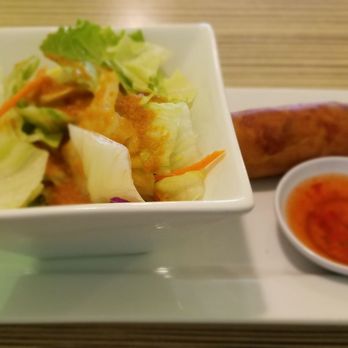 Zogam Cafe - Lunch special salad and spring roll - Thai Near Me - Tulsa, Oklahoma