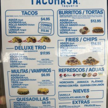Tacomasa - Menu 09.27.25 - Tacos Near Me - Brea, California Tacomasa - Menu 09.27.25 - Tacos Near Me - Brea, California