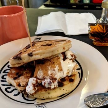 Shopsin's - Slutty S'mores pancake sandwich - Sandwiches Near Me - New York, New York Shopsin's - Slutty S'mores pancake sandwich - Sandwiches Near Me - New York, New York