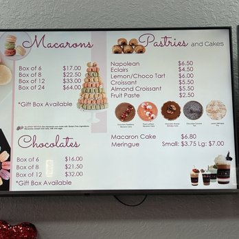 Le Macaron French Pastries - Menu - Macarons Near Me - Wesley Chapel, Florida
