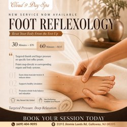 Cloud 9 Day Spa - Give your body a moment to slow down with Foot Reflexology at Cloud 9 Day Spa