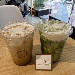 Matcha cloud right and espresso cloud left Matcha cloud right and espresso cloud left