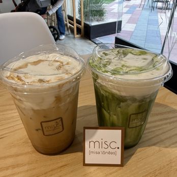 Misc Coffee - Matcha cloud right and espresso cloud left - Coffee & Tea Near Me - Rolling Hills, California Misc Coffee - Matcha cloud right and espresso cloud left - Coffee & Tea Near Me - Rolling Hills, California