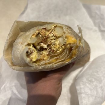 Rolando's Mexican Food - Breakfast burrito with eggs, bacon, cheese potatoes - Mexican Near Me - Phoenix, Arizona