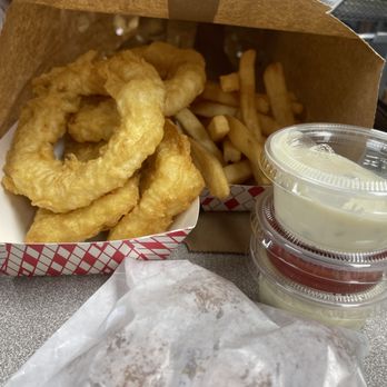 Kitty's Fish & Chips - Combo 2 with a side of hush puppies - Seafood Near Me - Covina, California Kitty's Fish & Chips - Combo 2 with a side of hush puppies - Seafood Near Me - Covina, California