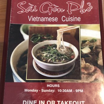 Saigon Pho - Picture menu - Vietnamese Near Me - Vacaville, California