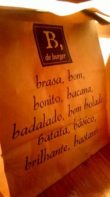 Menu photo 5 B de Burger Rio de Janeiro, RJ