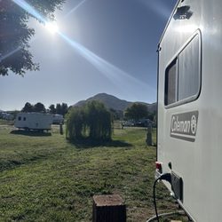 Sequoia RV Park - Behind my spot, view of the hills across the street