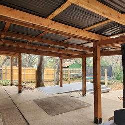 Girard Contracting and Construction - Replaced old roofing and extended existing Pergola in Arlington, Texas.  Girard Contracting and Construction