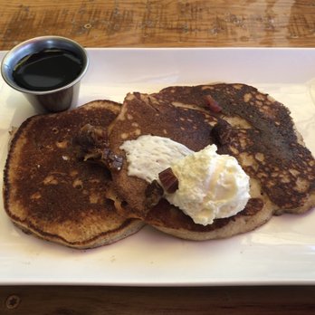 Cups Cafe - $9 Date Pancakes. Not worth the money. I would consider this a side of pancakes not a meal. - Breakfast & Brunch Near Me - Palm Desert, California