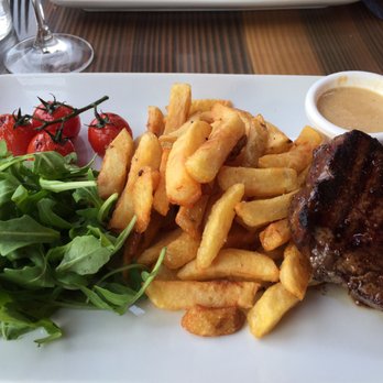 Le Bistro Fleuri - filet with chips and salad... home made, organic and local. - Bistros Near Me - Villerville, 14 Le Bistro Fleuri - filet with chips and salad... home made, organic and local. - Bistros Near Me - Villerville, 14
