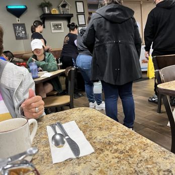 Carolyn's Cafe - The floor was slippery and a guy fell. And yes the floor can be slippery. So not surprised. - Breakfast & Brunch Near Me - Redlands, California