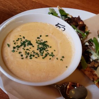 Seasons 52 - Lobster bisque, simply amazing (this is the "half" soup that's on the lunch menu with the flatbreads - New American Near Me - Altamonte Springs, Florida