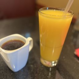HUGE OJ and coffee